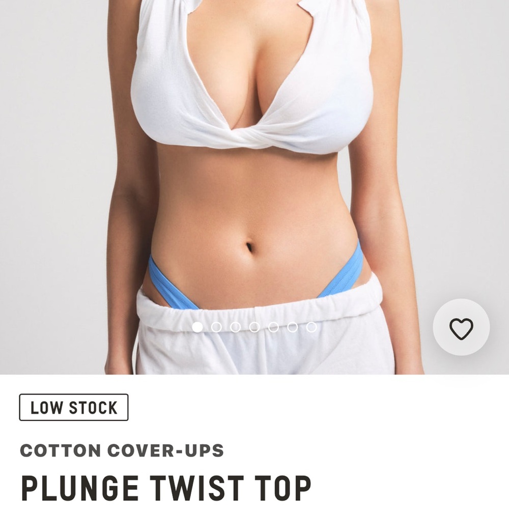 SKIMS White Plunge Twist Tank Top - L